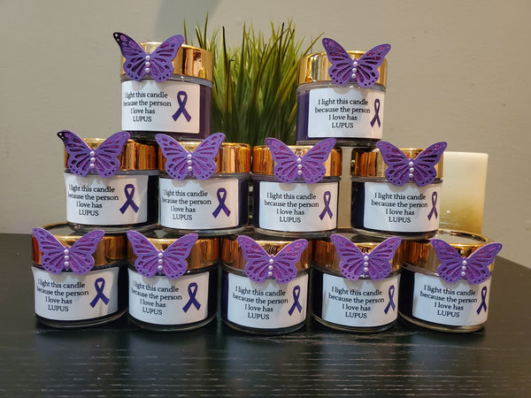 Lupus Awareness Candle